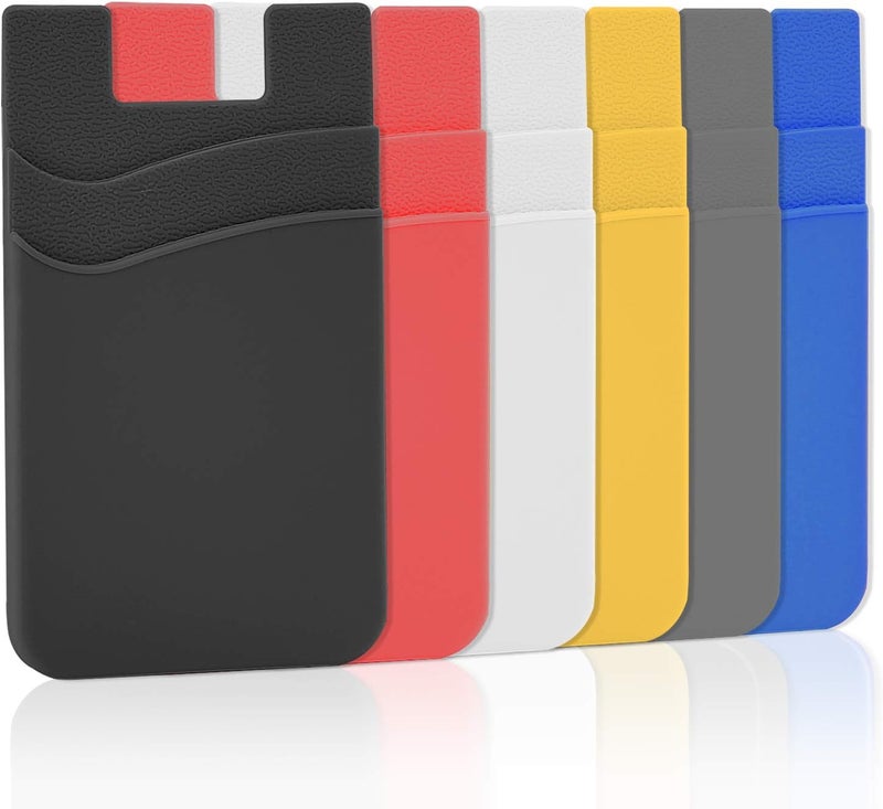 Senose Phone Wallet, Phone Card Holder Stick On Silicone Credit Card Holder for Back of Cellphone, Business Card & Id Compatible for iPhone Android Any Smartphone - Image 1
